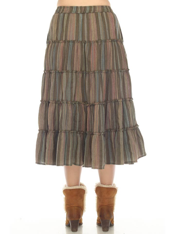 Lakhays Collection Inc. - Wholesale Rok - Dames - Twirl midi-rok met 5 lagen11