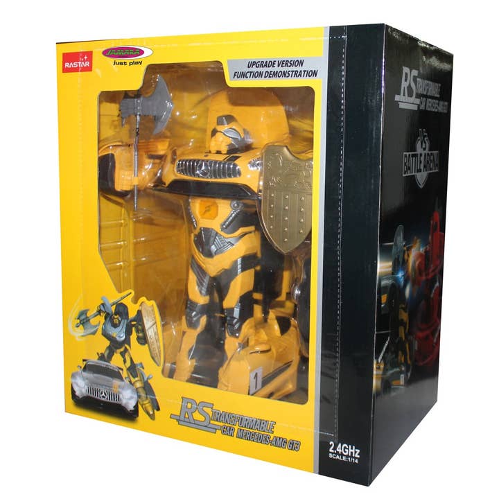 mhw24 – wholesale Toy car/truck – Child – Mercedes-AMG GT3 1:14 yellow 2.4GHz transformable1