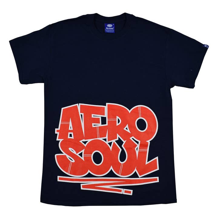Aerosoul X Sya Graffi Tee - Navy for wholesale by Aerosoul Limited
