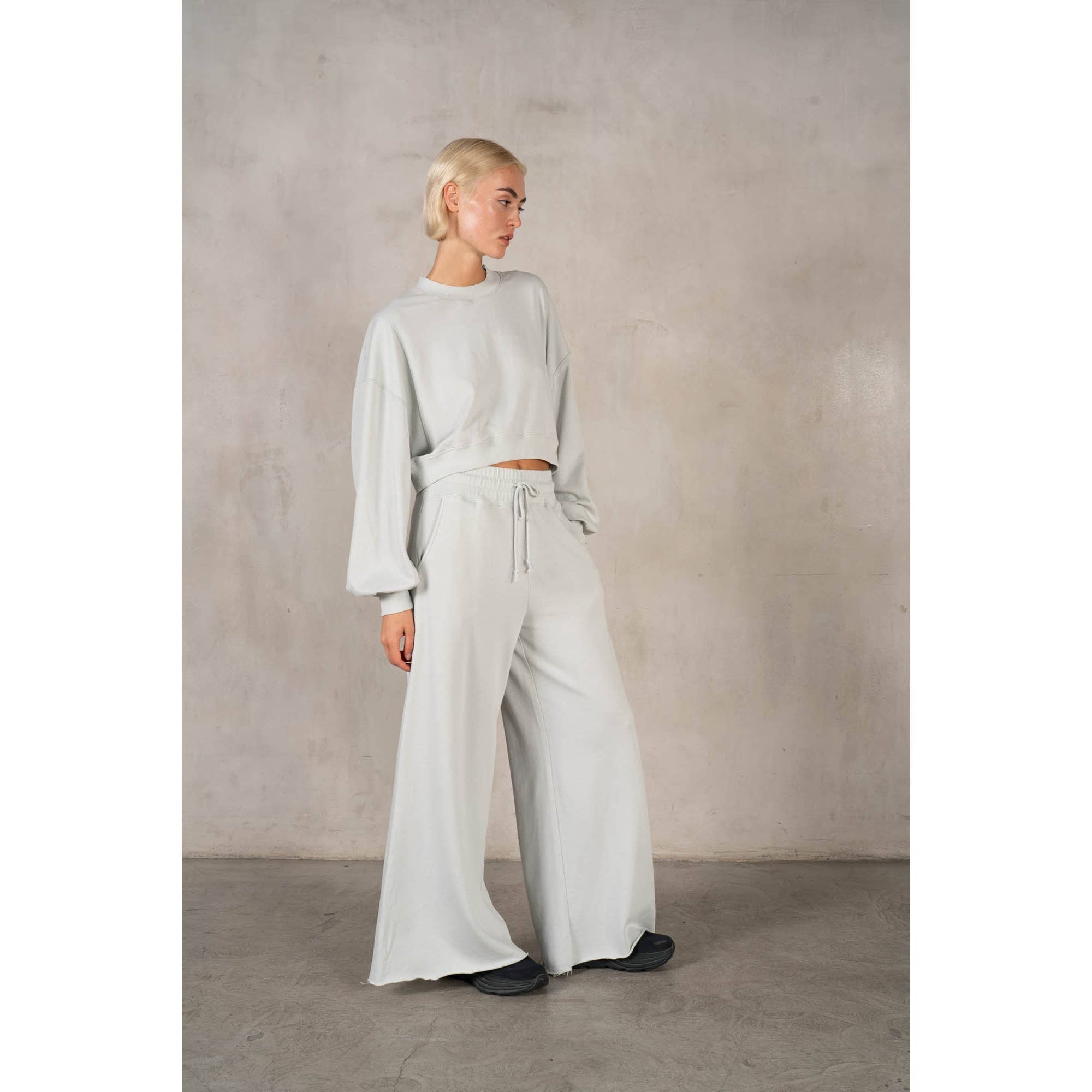 lalamia - Wholesale Pants - Women's - Matching Rib Wide Oversize Sweatpants42