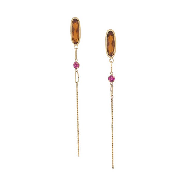 EMY long tassel chain stud earrings for wholesale by Franck Herval