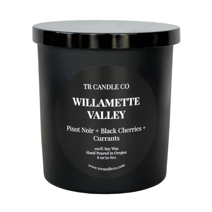 Willamette Valley 8 oz - Zwarte pot voor wholesale door TR Candle Co