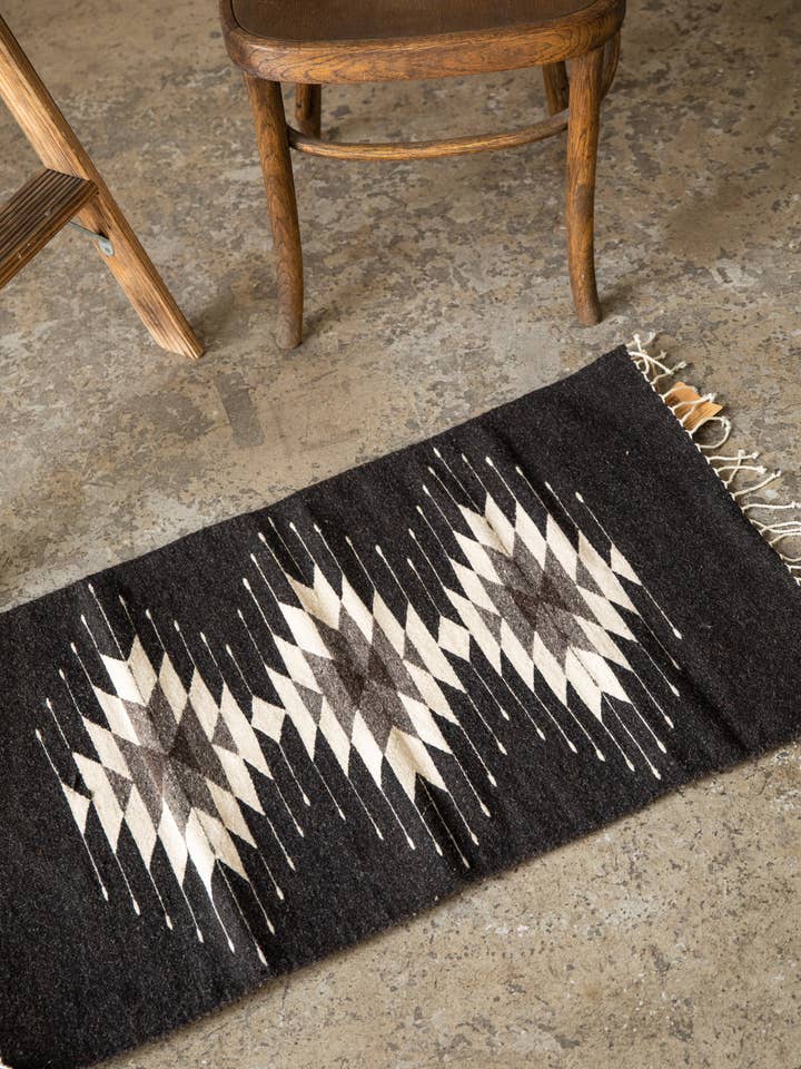 Tapis en laine entièrement naturelle Zapotec Diamond pour la vente par The Zapotec Weavers