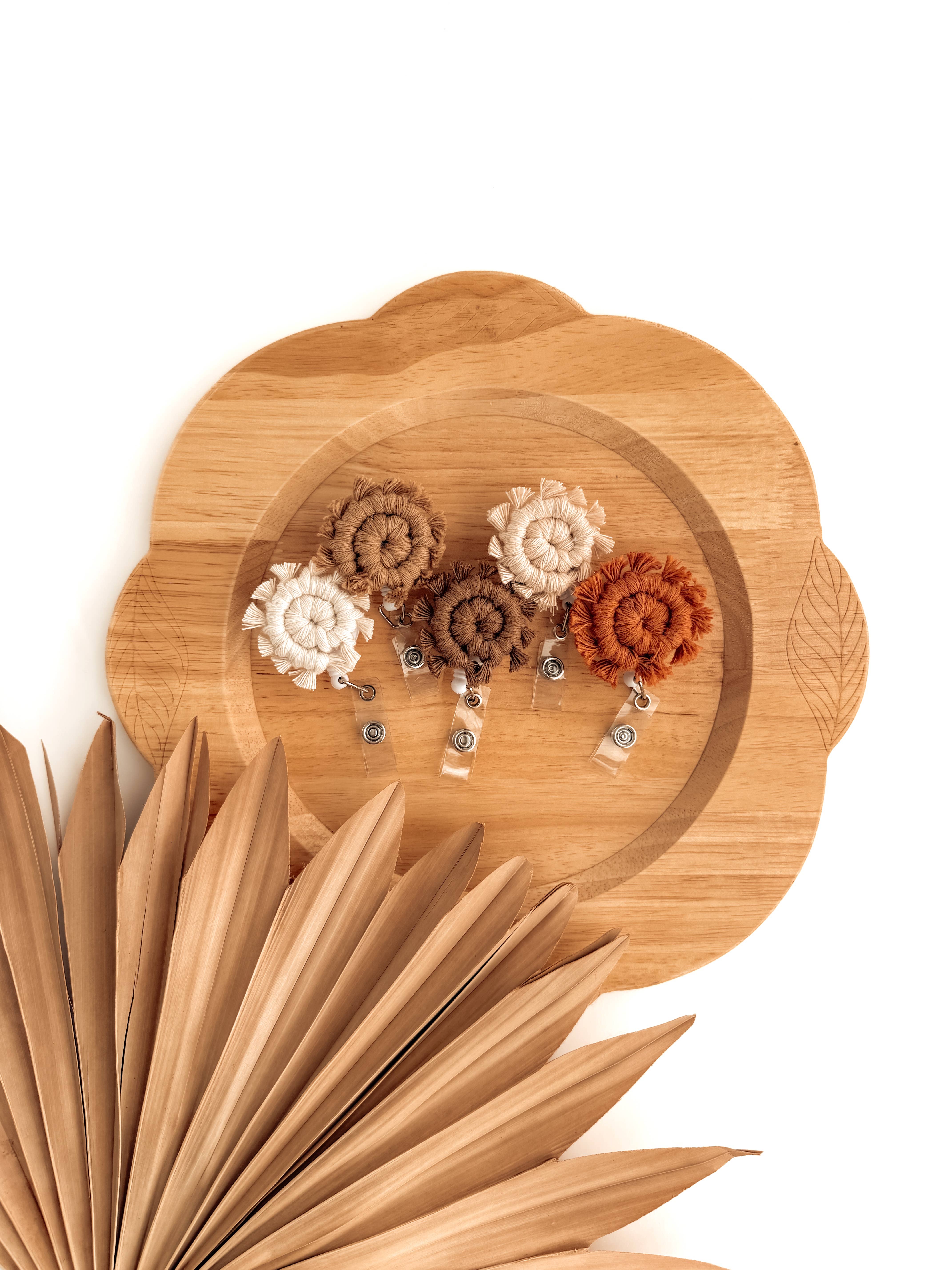 Meraki The Studio Co. - Wholesale Badge Accessory - Unisex - Macrame Badge Reel | Retractable ID + Name Card Holder5