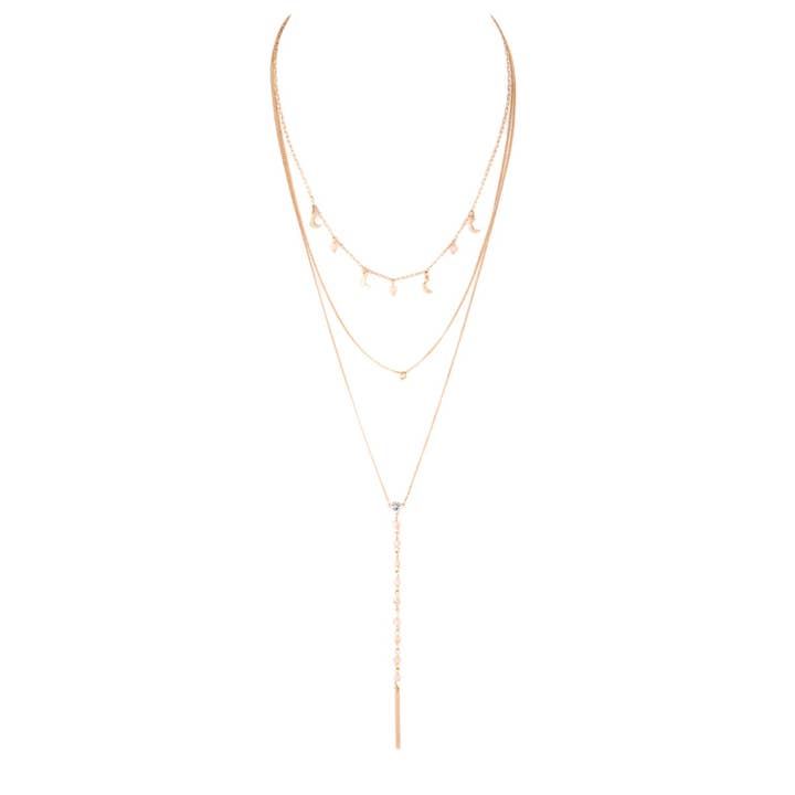 Collier emblématique Moon & Stars Mix Layer pour la vente par LA Jewelry Plaza