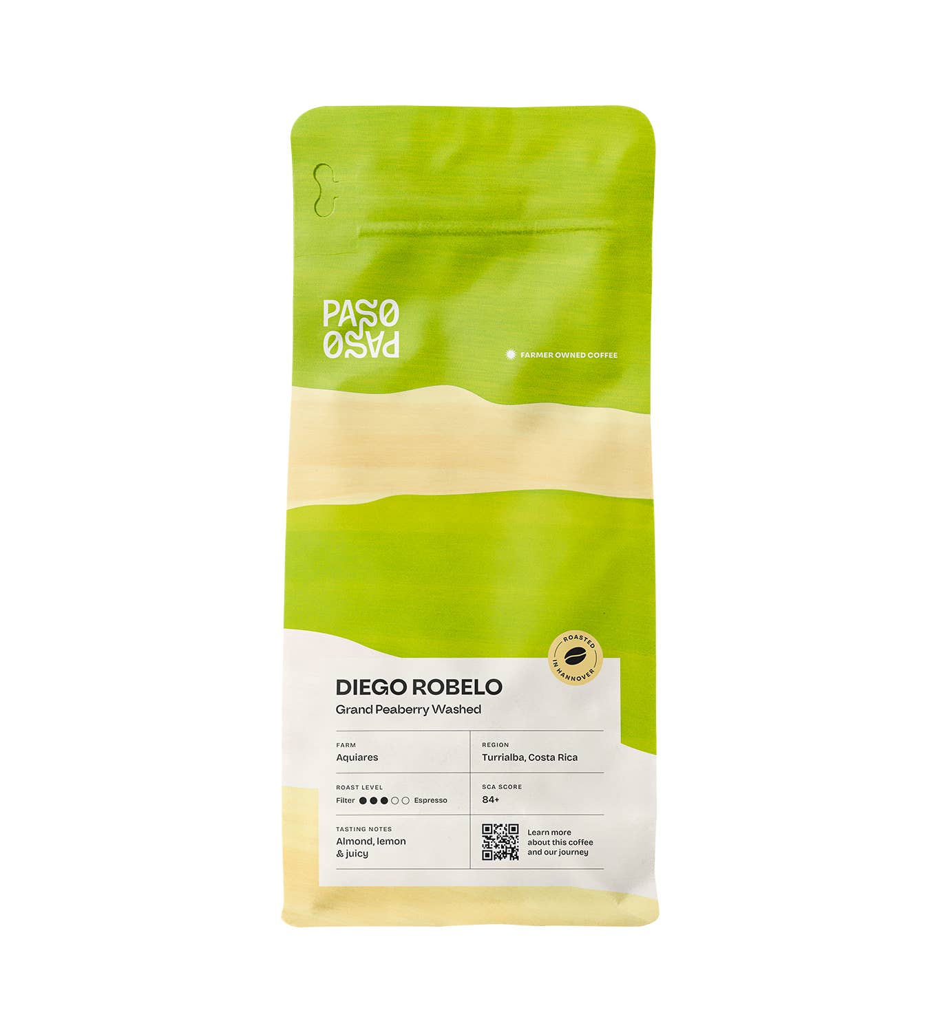 Paso Paso - Farmer Owned Coffee - Wholesale Coffee Beans - Costa Rica - Diego Robelo - Grand Peaberry Washed