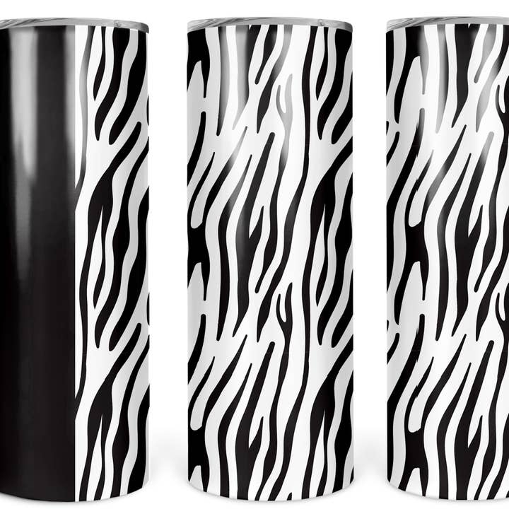 Zebra 20oz Sublimation Tumbler for wholesale by Twisted T Creations