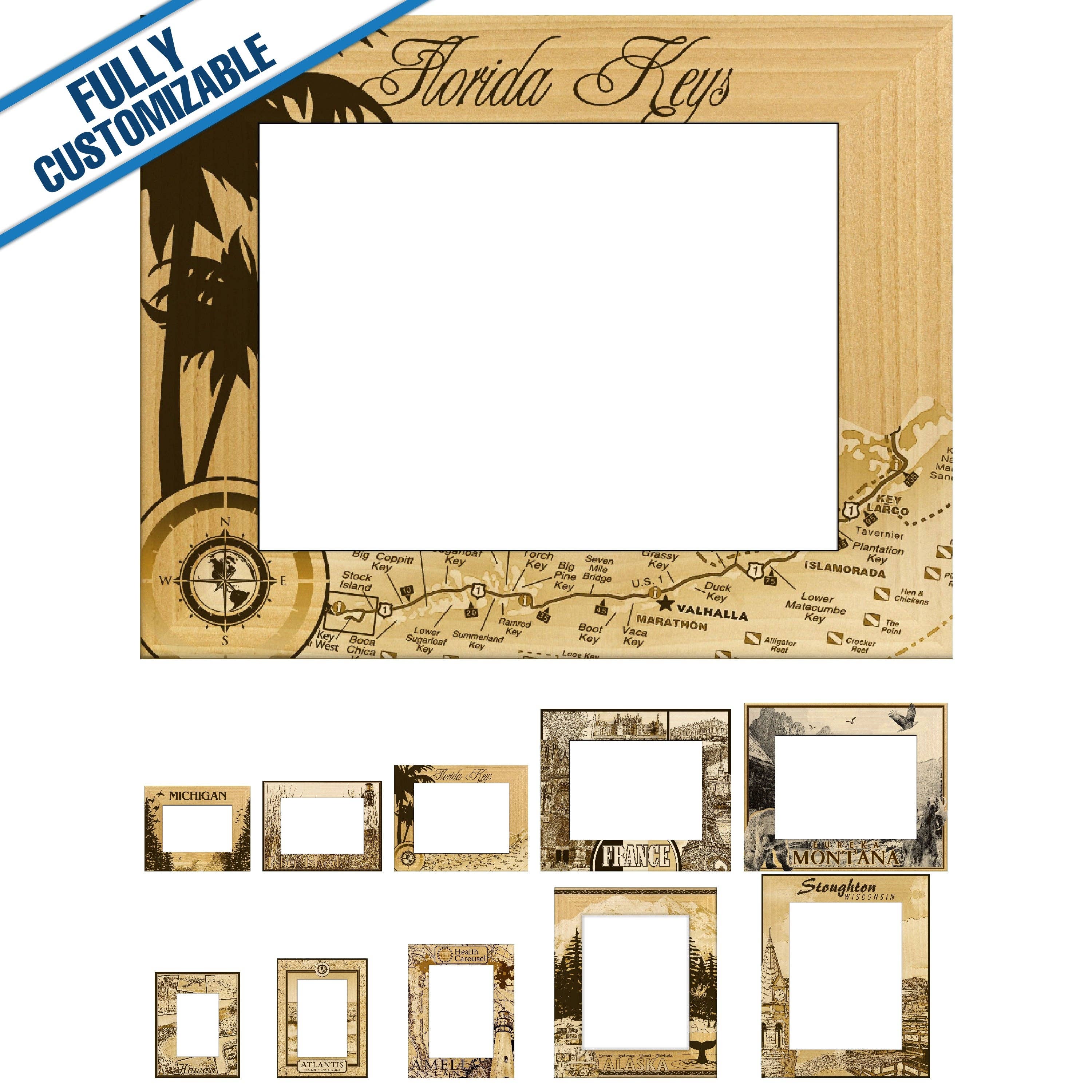 GiftWorksPlus - Wholesale Picture Frame - Engraved Alderwood Frame - Fully Customizable8