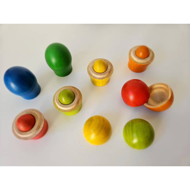 QToysUSA - Wholesale Wood toy – Child - Sorting egg cups1