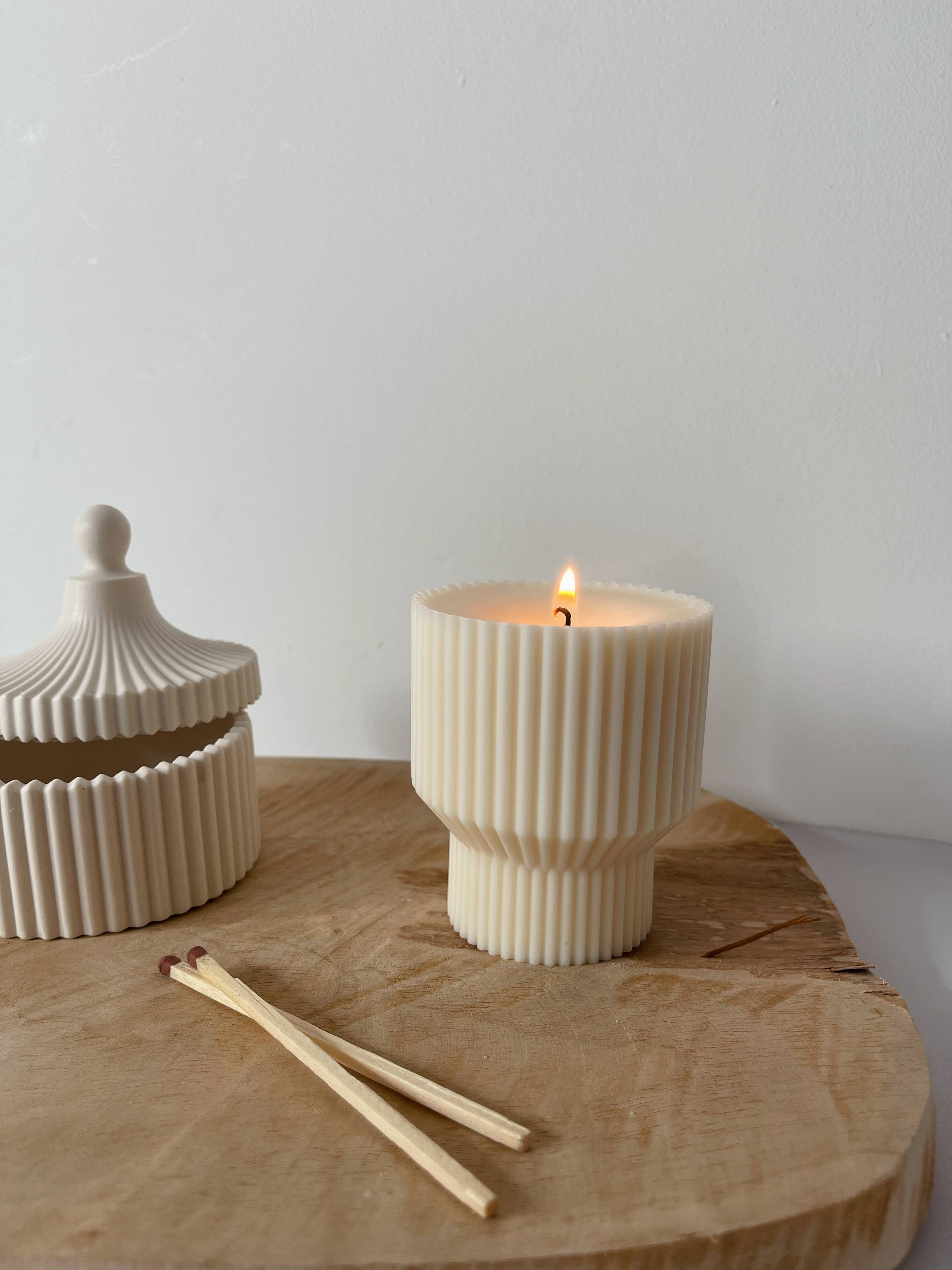 My Milky Candle - Wholesale Pillar Candle - Georgina pillar candle rapeseed wax colors to choose from0