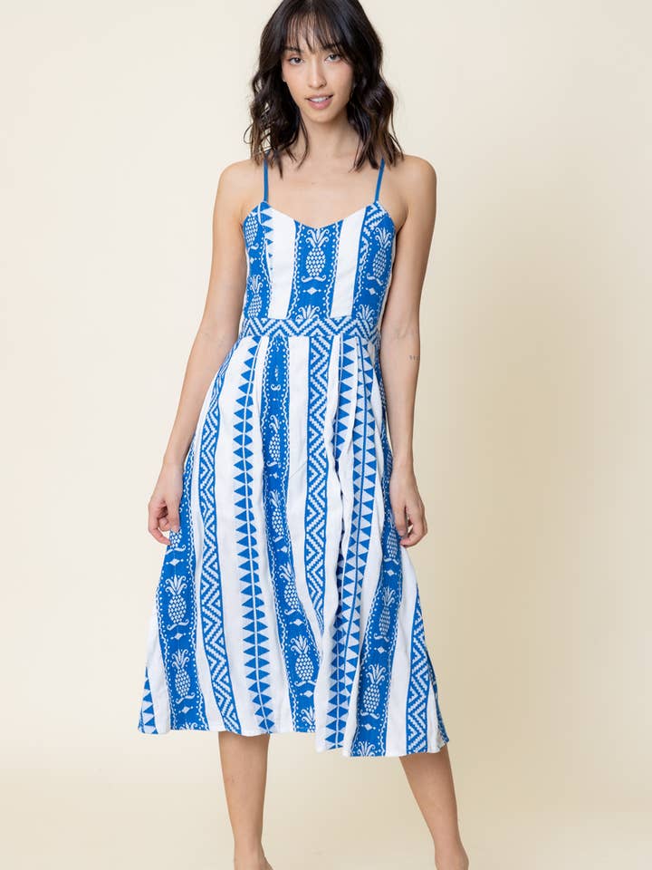 Sleeveless V-Neck Embroidered Maxi Dress for wholesale by En Crème