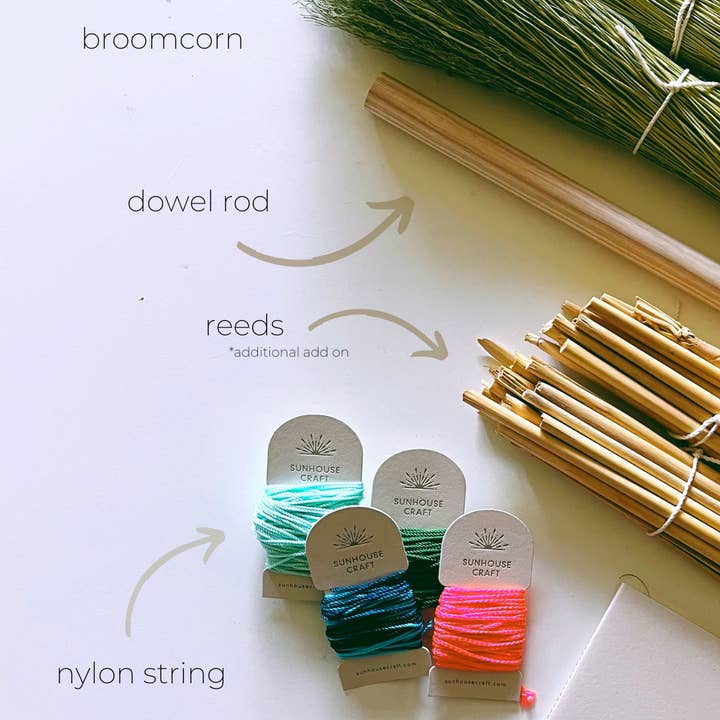 Sunhouse Craft - Wholesale DIY Craft Kit - WHOLESALE Broom Making Kit: Handbrooms!8