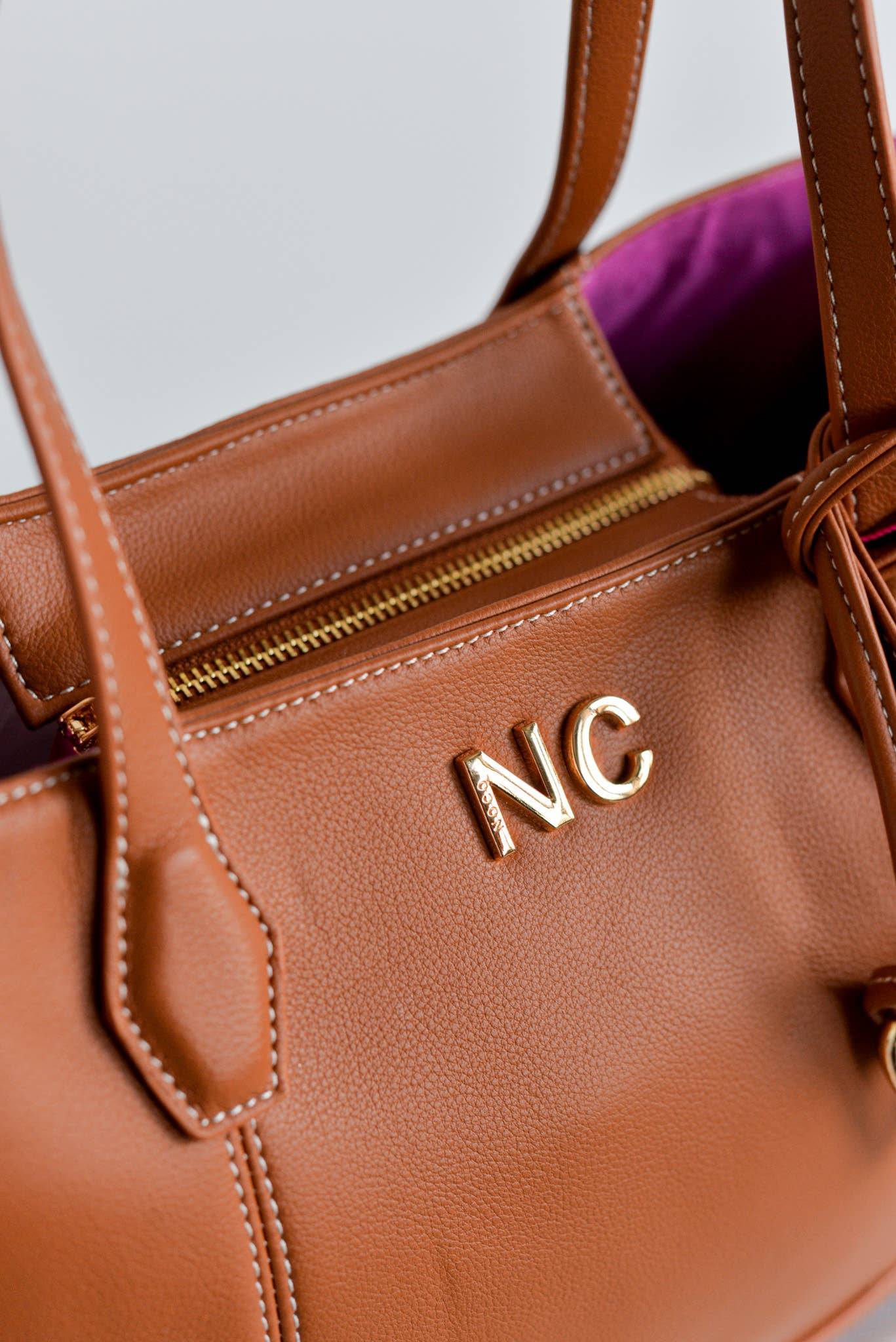 NOCO - Wholesale Tote Bag - Women's - Shopper Heart Stitching Camel5