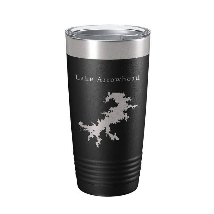 Lake Arrowhead Map Tumbler Resemugg Isolerad Lasergraverad Kaffekopp Texas 20 oz för wholesale av CarveBright