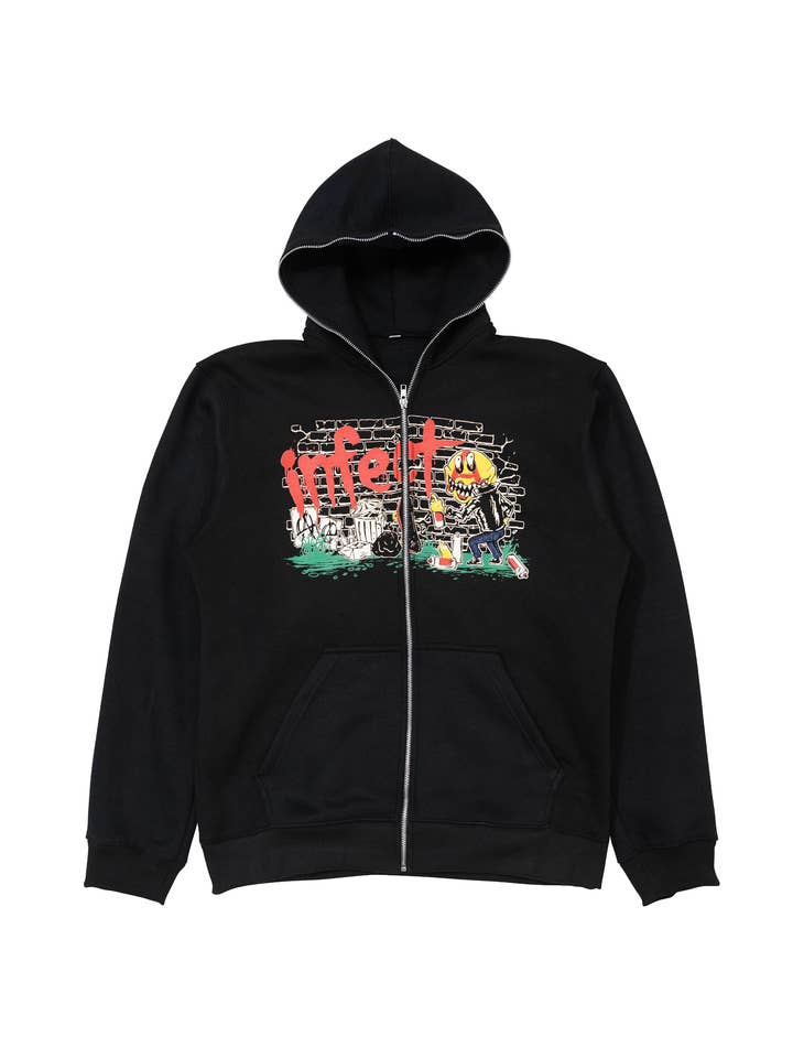 INFECT CO. – wholesale Hoodie - Herr – FÅ UPP FULL ZIP HOODIE