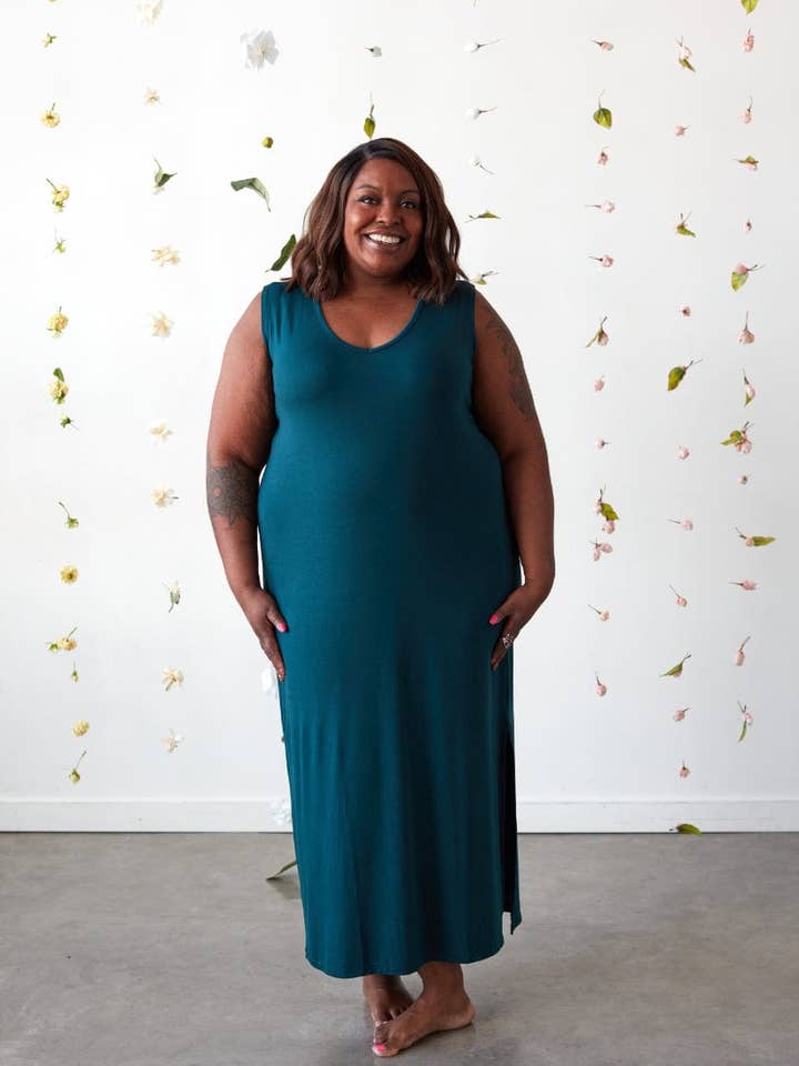 Frame Dress in Lagoon for wholesale by Lost in Layers