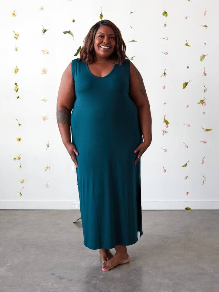 Frame Dress in Lagoon for wholesale by Lost in Layers