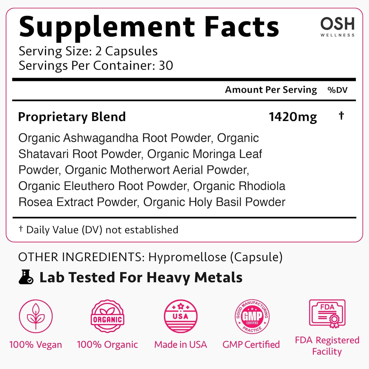 Osh Wellness - Ayurvedic Wellness - Wholesale Oral Supplement/Vitamin - Hormonal Balance & Mood Support | Cortisol & Perimenopause6