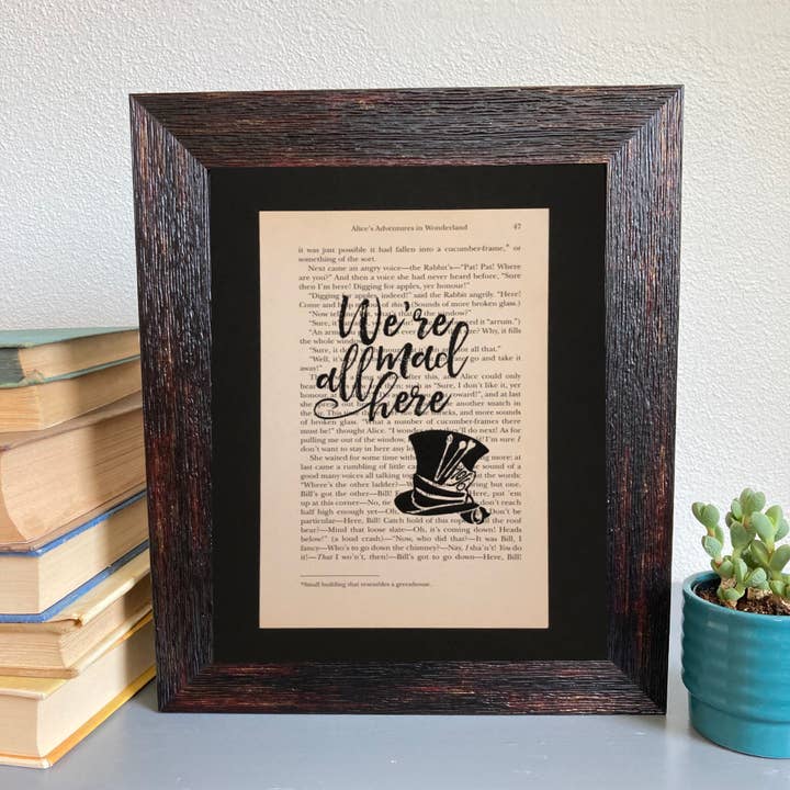 Alice: We're All Mad Here for wholesale by Book Page Art