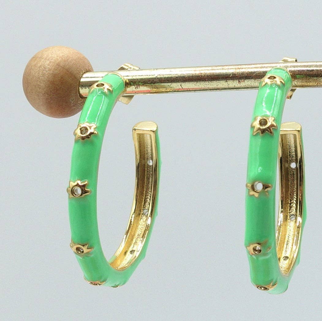 Daemon srls - Wholesale Hoop Earrings - SUNNY - ACCIAIO INOSSIDABILE - Orecchini a cerchio SMALTATI0