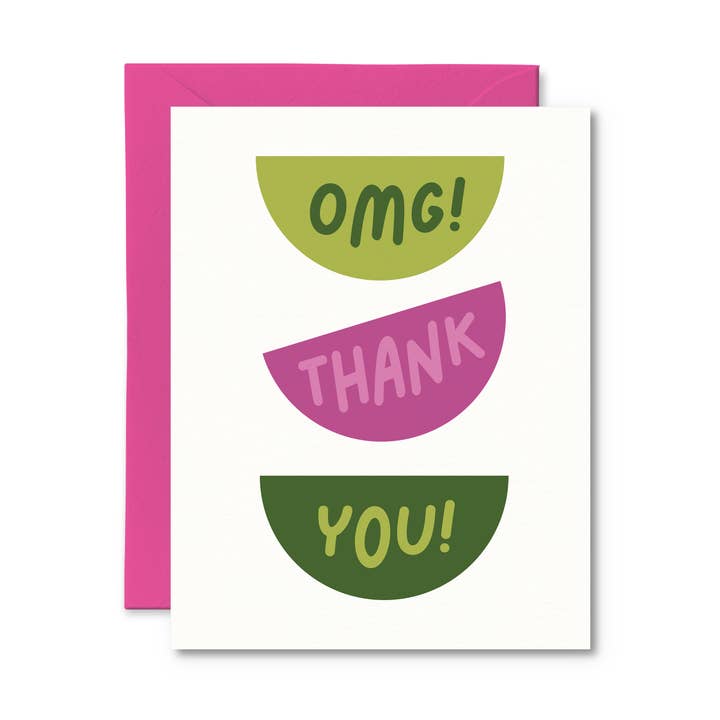 OMG Thank You Card for wholesale by Pretty by Her
