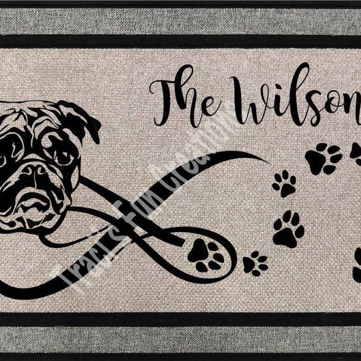 Pug Door Mat for wholesale by Traci's Fun Creations