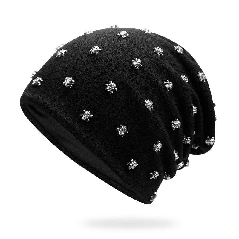 Black Skull Beanie C0705 for wholesale on Faire0