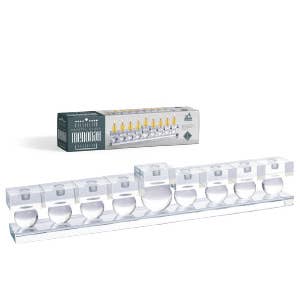 Menora i krystalglas - Kugler for engroshandel hos Ner Mitzvah