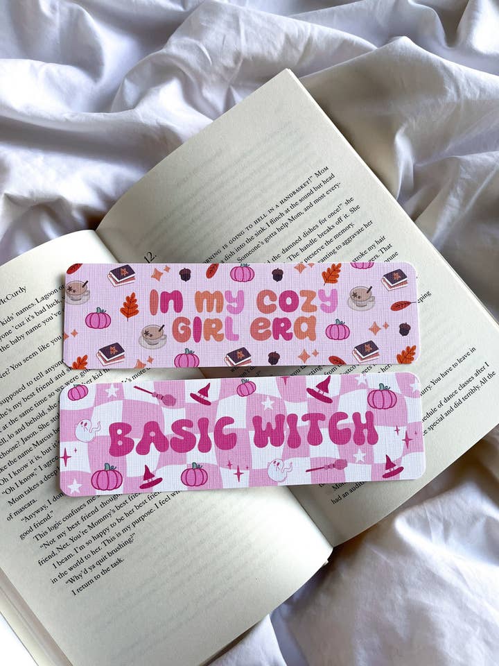 Cozy Girl Era Bookmark | Basic Witch Bookmark for wholesale by Fleurs on Sunday