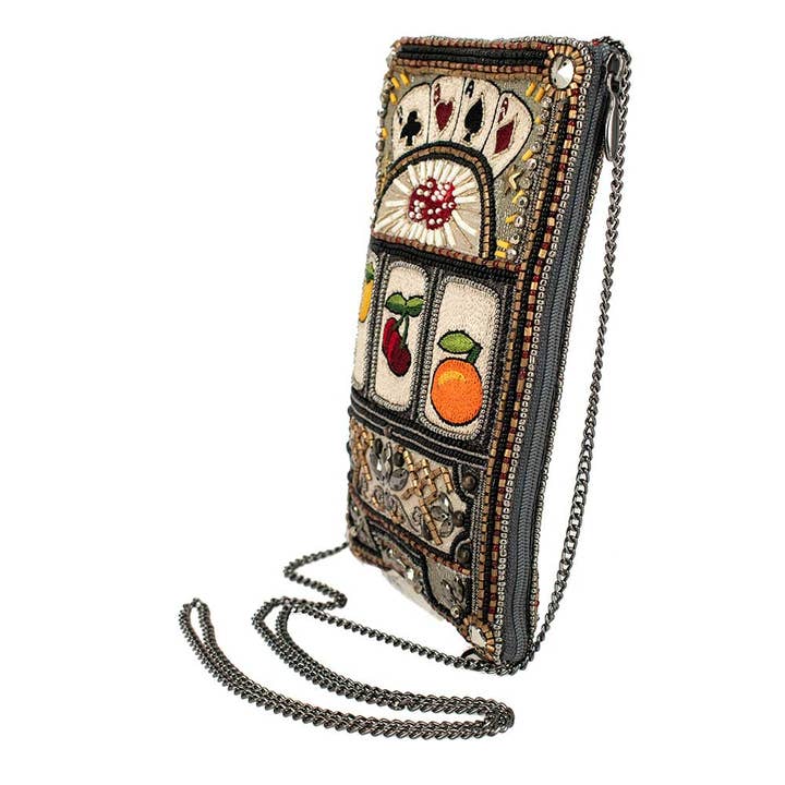 Mary Frances Accessories - Wholesale Crossbody Bag - Women's - Payoff Beaded Slot Machine Crossbody Phone Bag