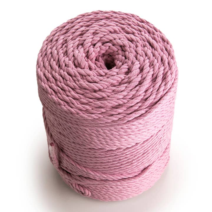 MB Cordas - Wholesale Cord - 4MM 3 Strand Twisted Macrame Cotton Rope 1kg DUSTY PINK Macrame Rope 3 ply Craft String2