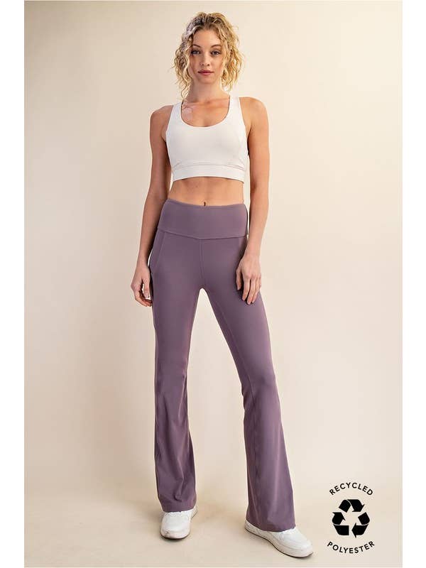 Sunday Morning - Wholesale Athletic/Lounge Leggings - Women's - P016437-HIGH RISE RECYCLED BUTTER FLARED LEGGINGS32