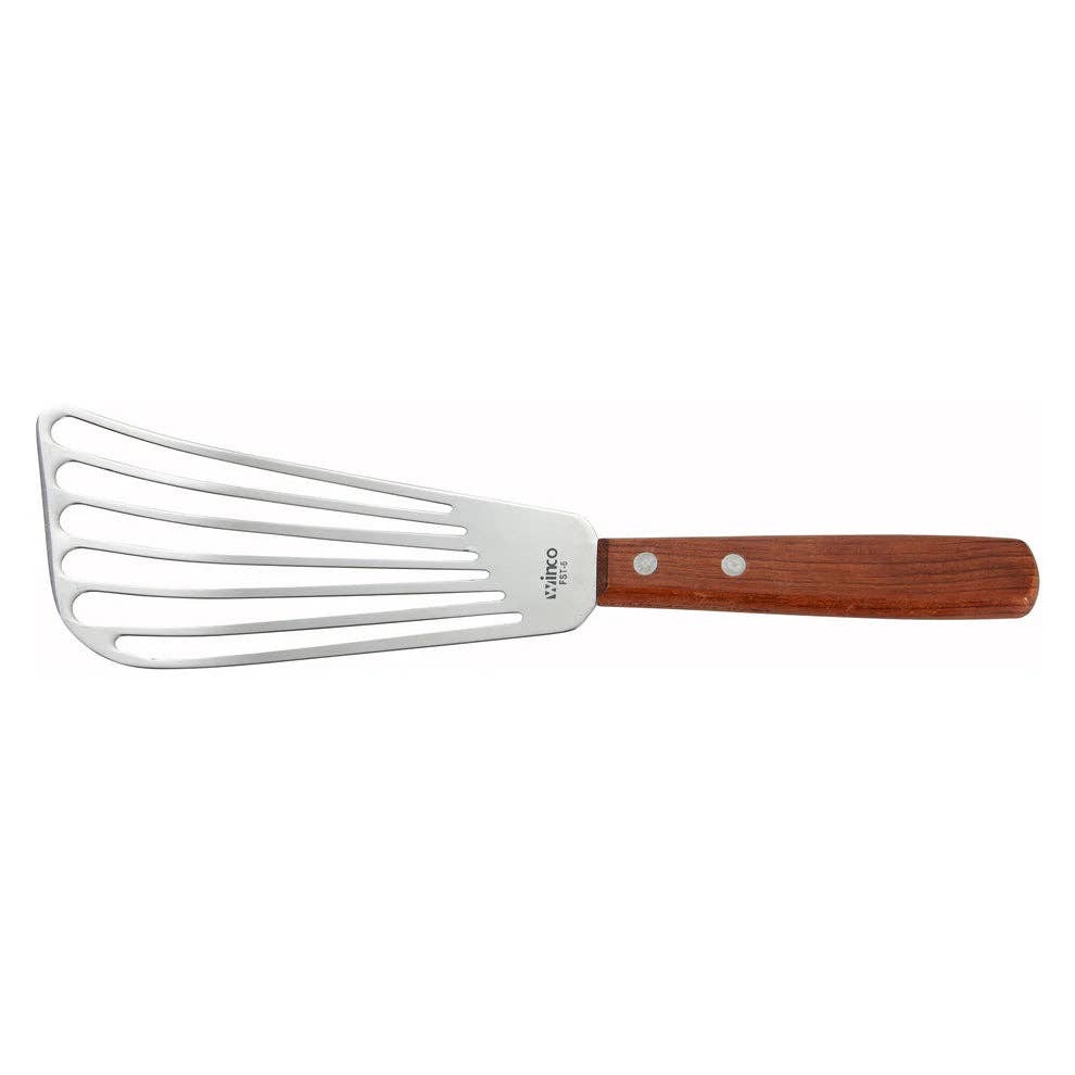 EcoQuality - Wholesale Spatula/Turner - FST-6, 6.5" Blade Wooden Hdl Fish Spatula, EA0