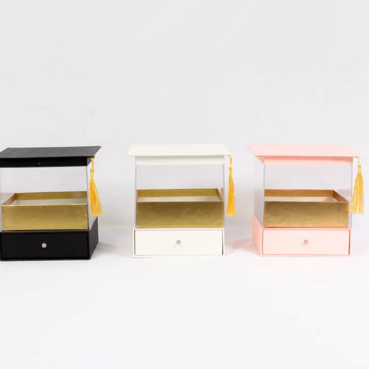 Elegant Design Supply – Caixa de presente por atacado – Caixa de Presente de Flores em Cubo de Acrílico para Graduação com gaveta8