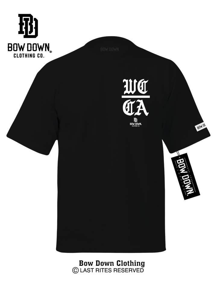 Bow Down Clothing - Vendita all'ingrosso Maglietta serigrafata - Unisex - Pietra tombale della costa occidentale1