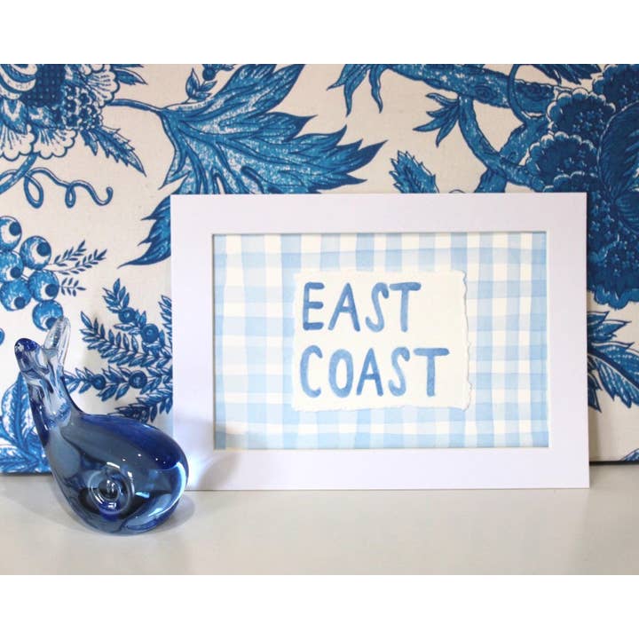 East Coast Watercolor Painting with Matte Frame for wholesale by Courtney Foley