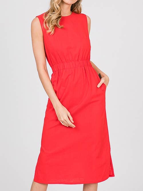 D1054 VESTIDO MIDI COMPRIMENTO por atacado de HEIMISH