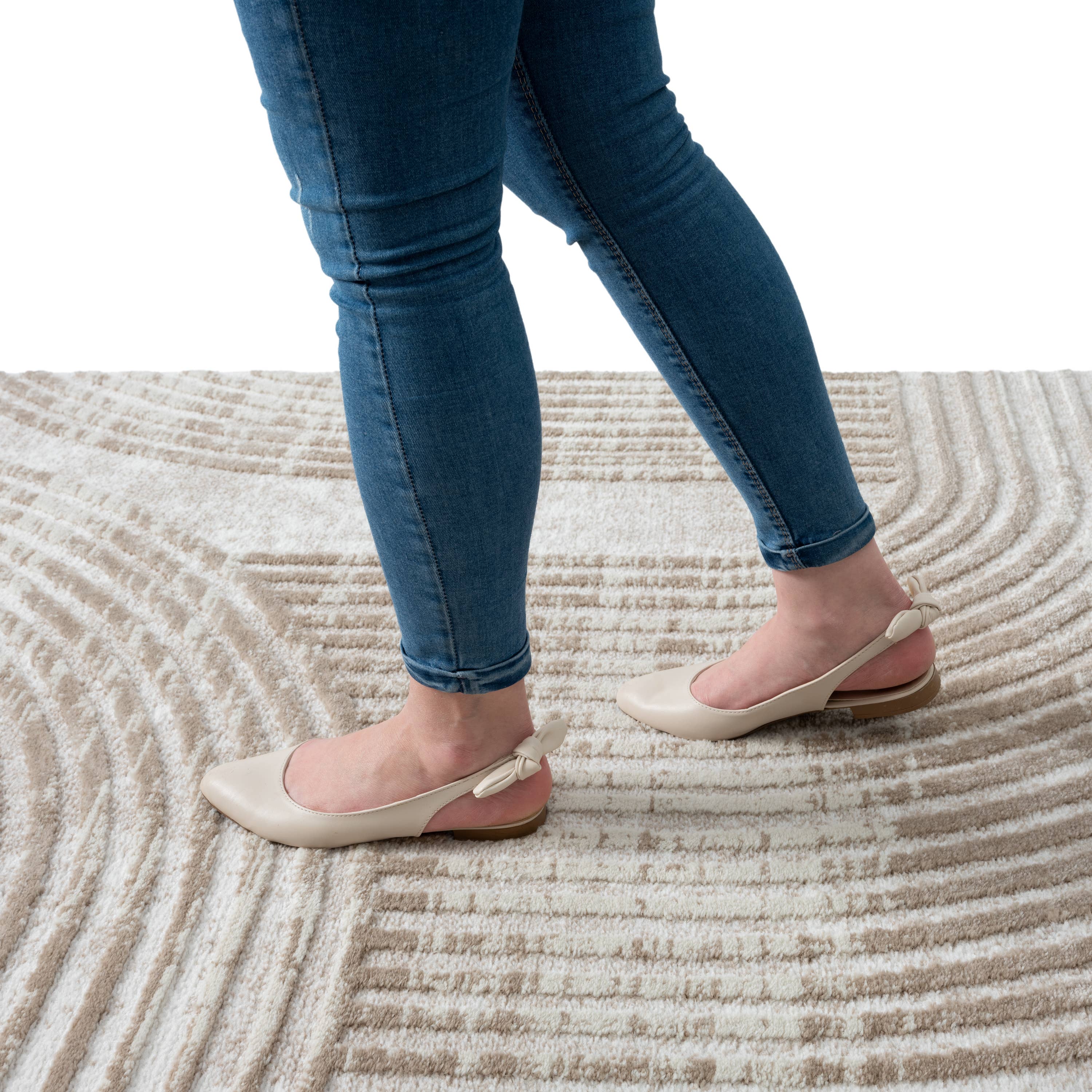 Abani Rugs - Venta al por mayor Alfombra pequeña - Alfombra de Área Moderna de Mediados de Siglo en Crema Neutra Abani Viva8