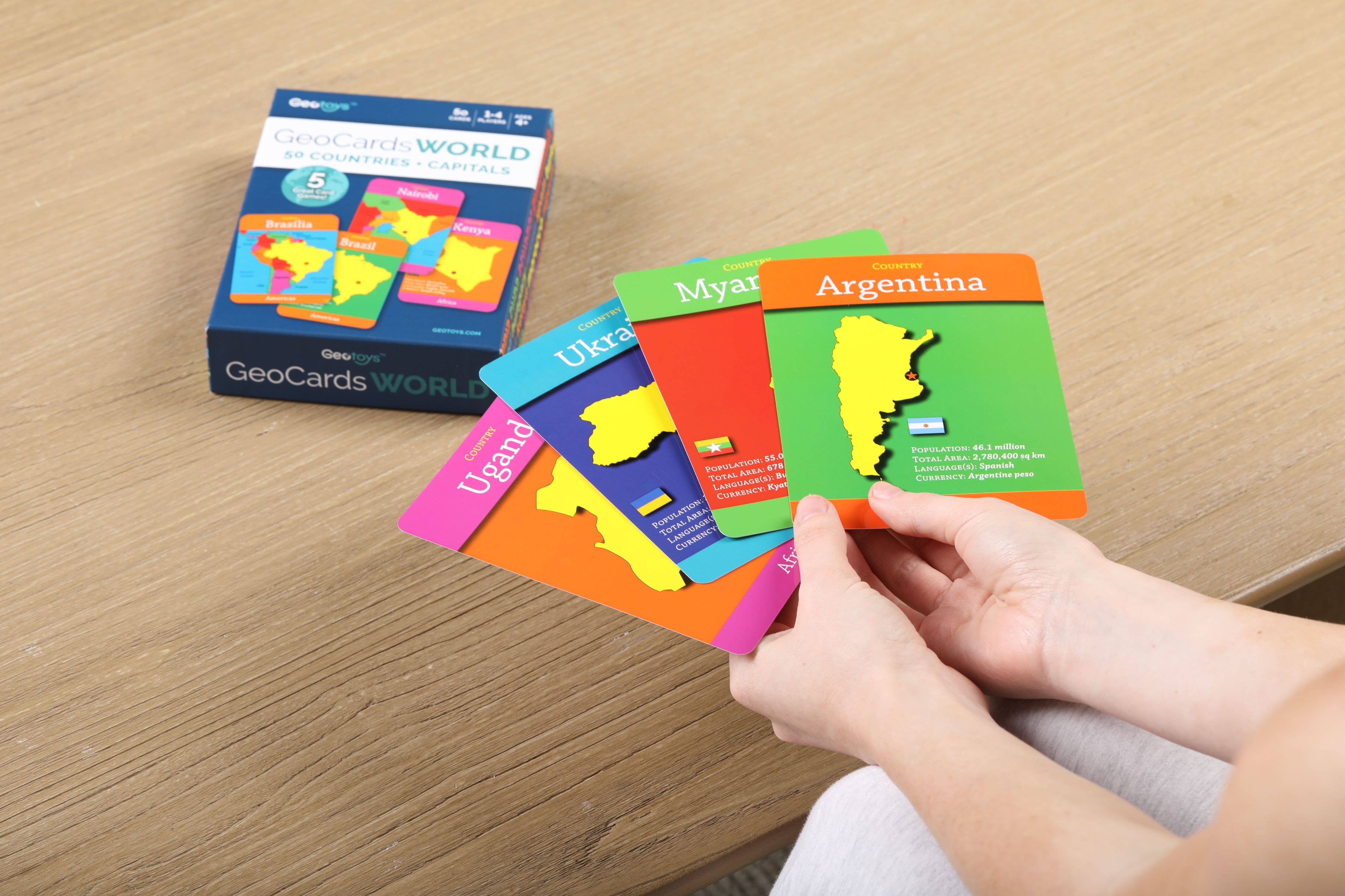Geotoys - Wholesale Card Game - GeoCards World 5-in-1 Card Games2