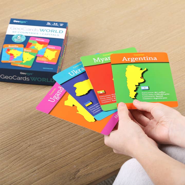 Geotoys - Wholesale Card Game - GeoCards World 5-in-1 Card Games2