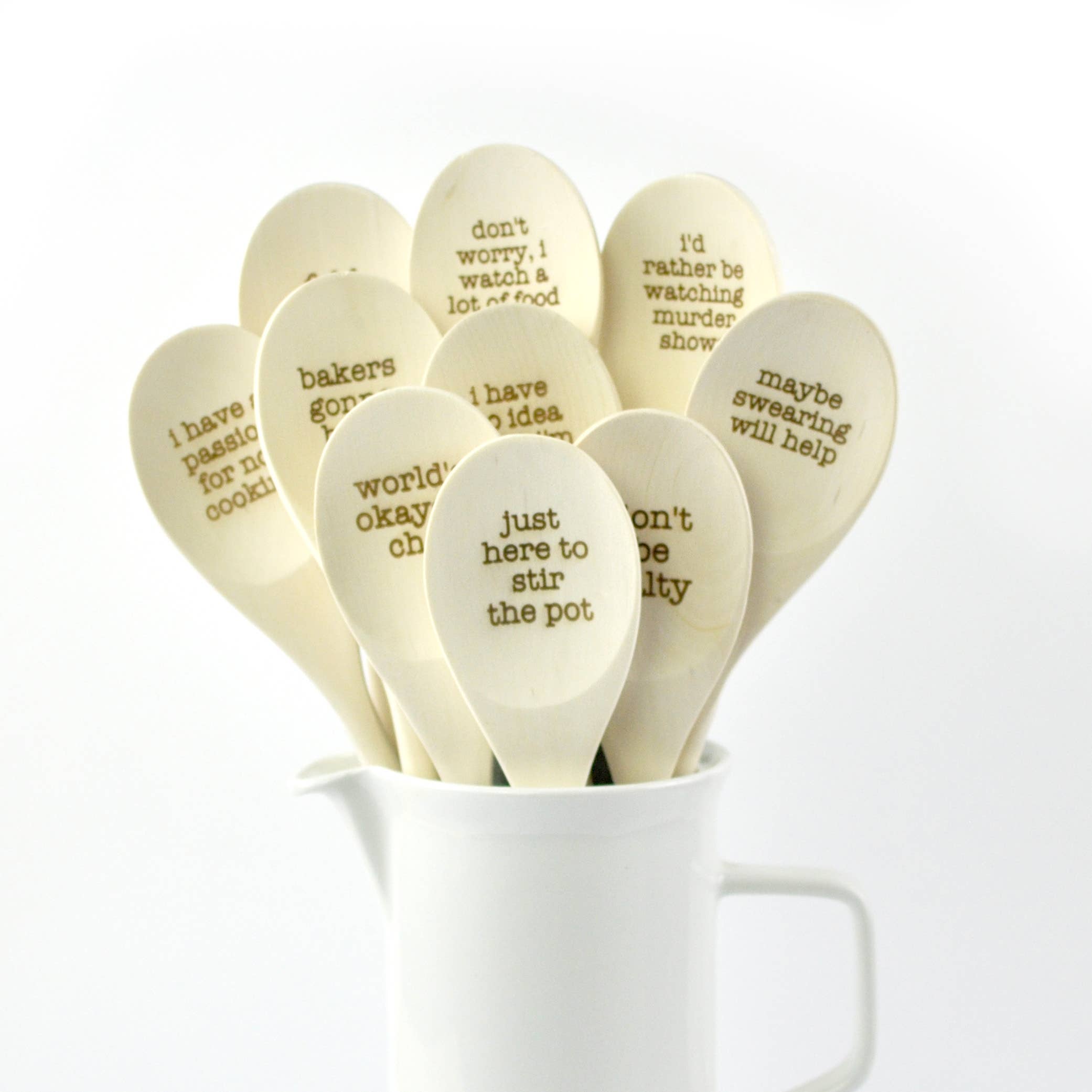 Blue Studio Creative - Wholesale Kitchen Spoon - Wooden Spoons With Funny Phrases - Full Set for Kitchen6