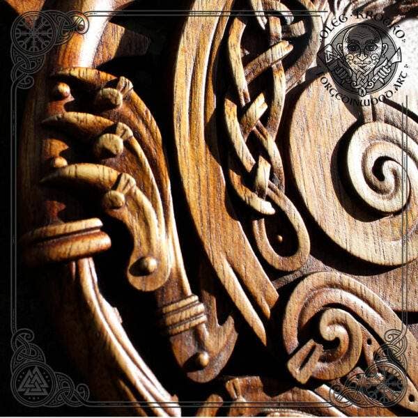 Forged In Wood - Vendita all'ingrosso Decorazione da parete 3D - Corvo celtico: magnifico pezzo d’arte con intreccio celtico6