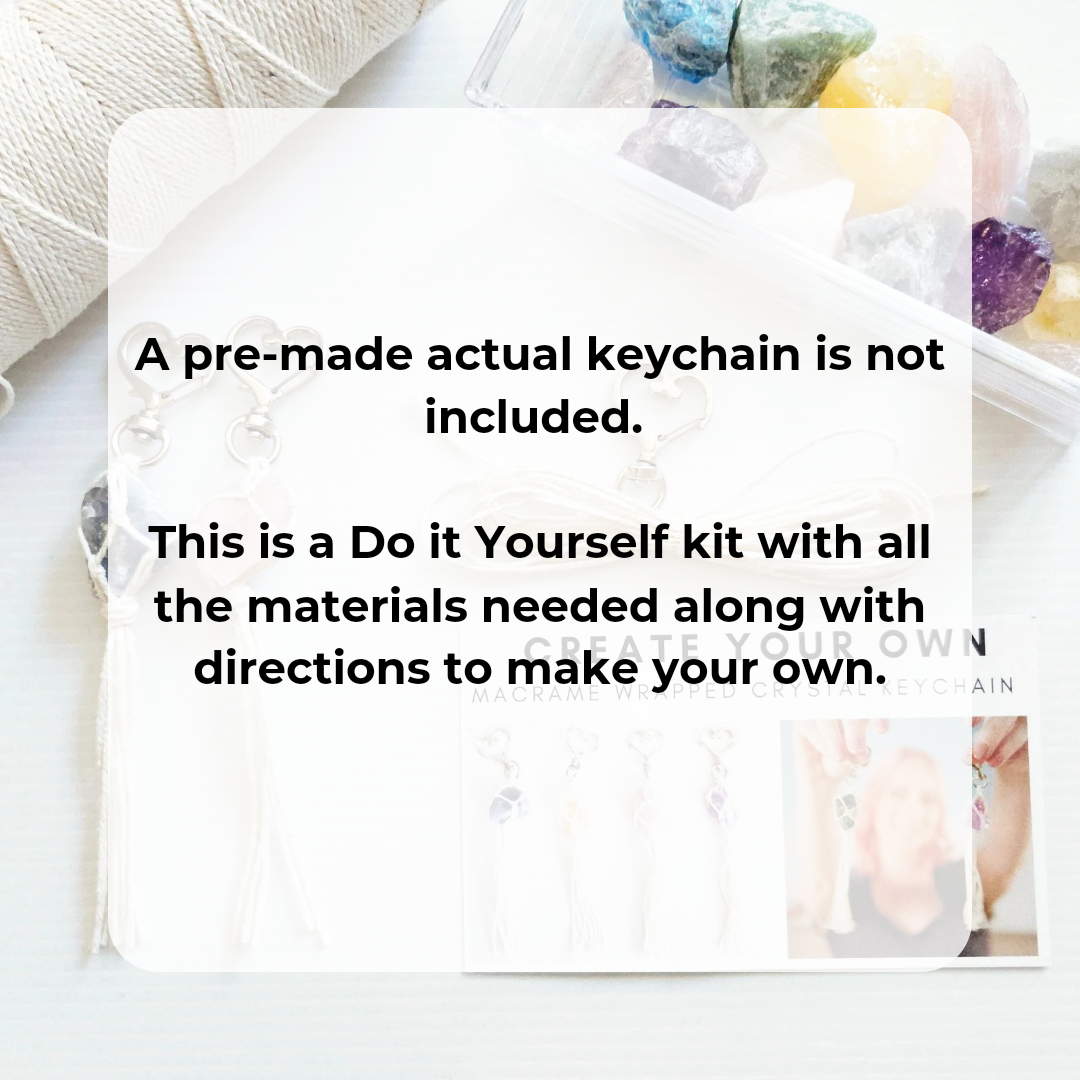 Cord + Quartz – Großhandel Bastelset – Makramee-umwickelter Kristallschlüsselanhänger DIY-Bastelset.7