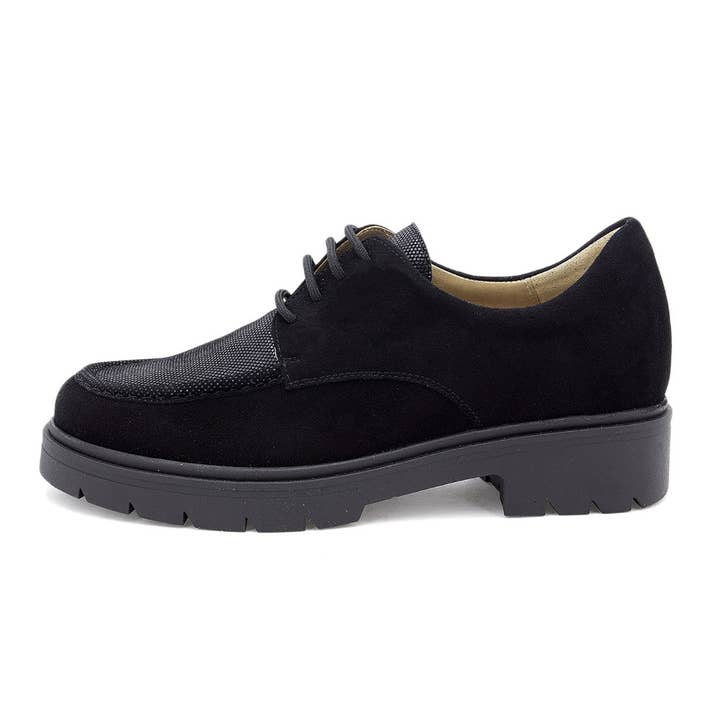Chaussure à Lacets Daim Noir 255061 pour la vente par PieSanto
