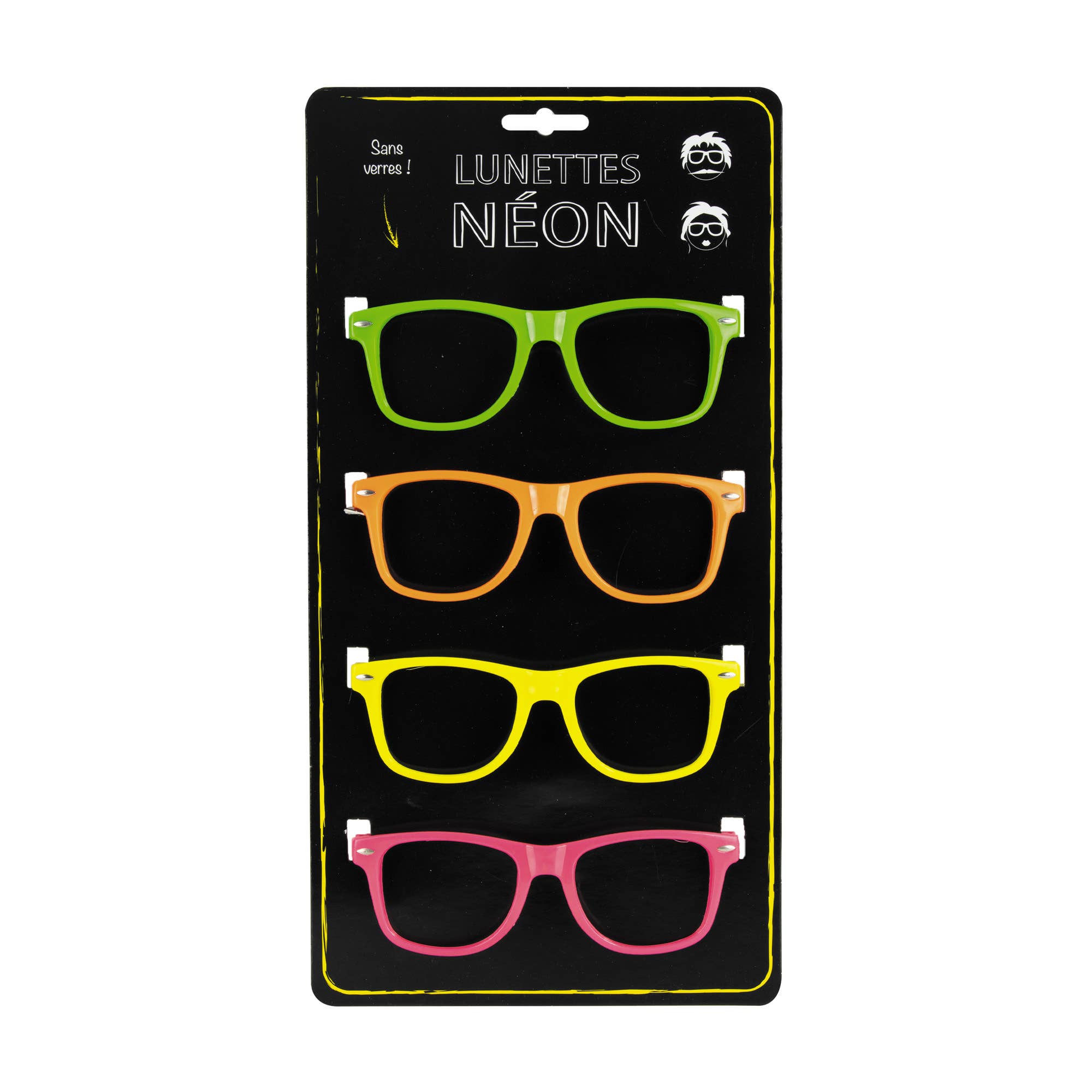 Party Pro - Wholesale Costume - Unisex - NEON X4 GLASSES WITHOUT LENS1