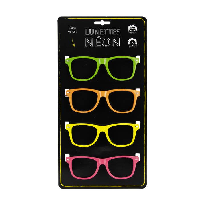 Party Pro - Wholesale Costume - Unisex - NEON X4 GLASSES WITHOUT LENS1
