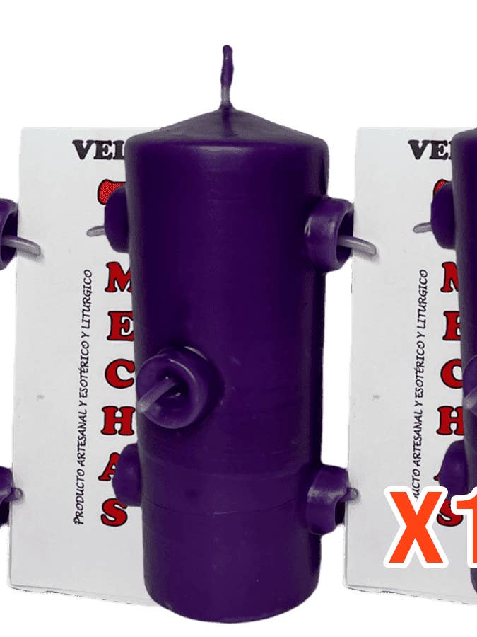 Lote 7 Mechas Lila para venta al por mayor de VELAS SORT DESDE 1999 SCP