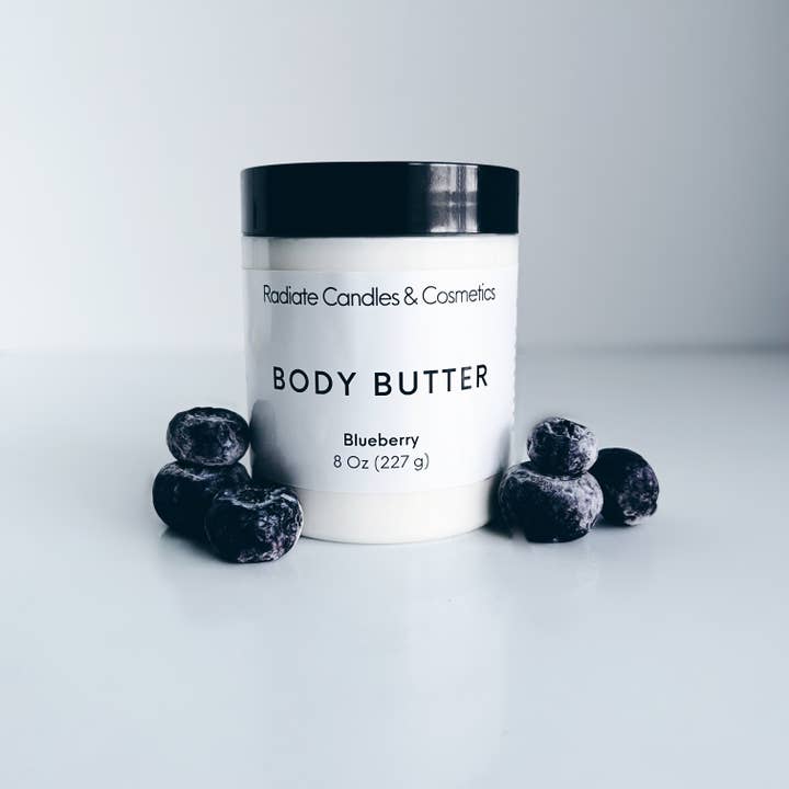 Blueberry Body Butter for wholesale by Radiate Candles & Cosmetics