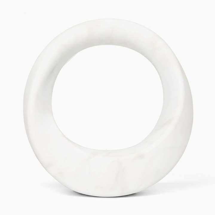 Obshay – wholesale Decorative tabletop object – Swirl 7 lb, White Marble