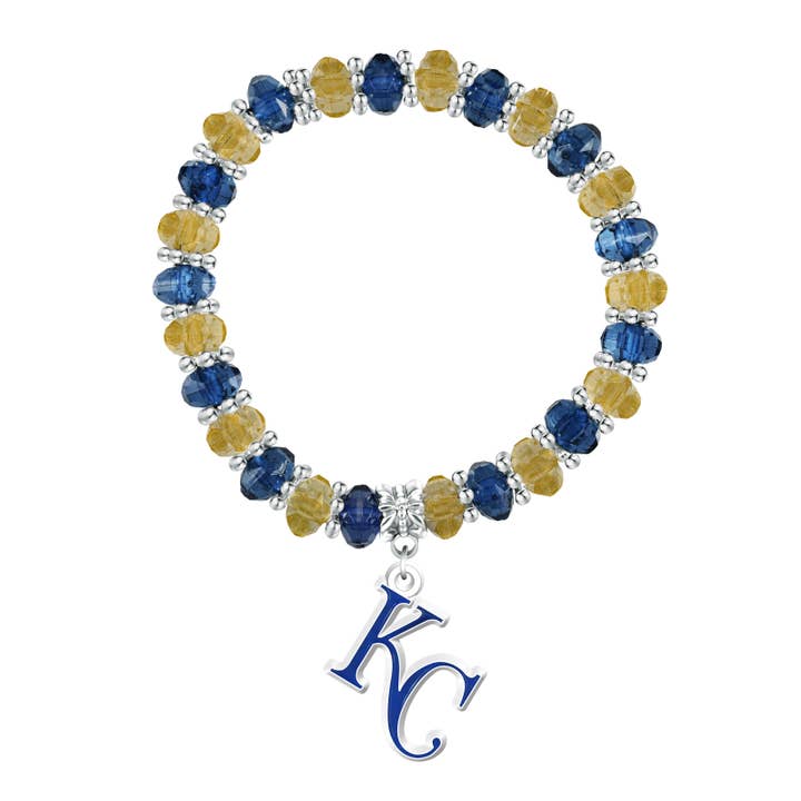 Bracelet de perles bicolore MLB Kansas City Royals pour la vente par Simran International